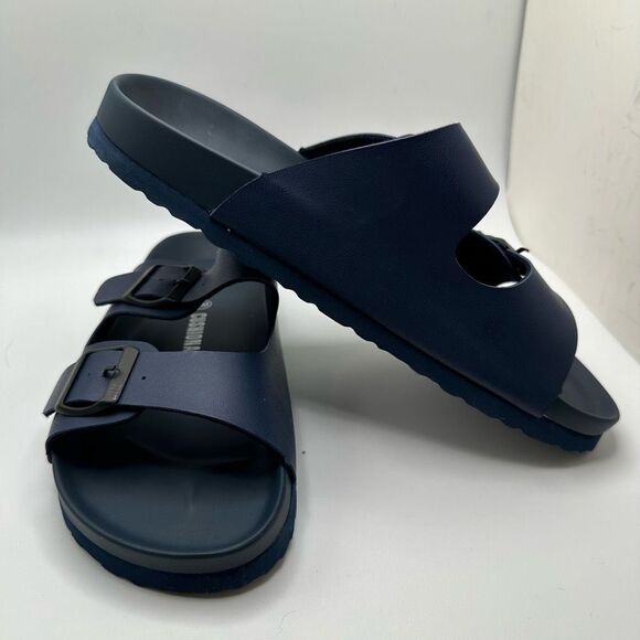 CUSHIONAIRE Women's soft footbed Sandal with +Comfort 9 NAVY - Picture 6 of 7
